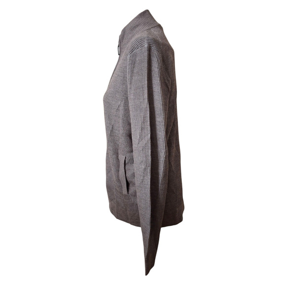 Saks Fifth Avenue Waffle Knit Sweater Jacket Size M - Picture 3 of 5